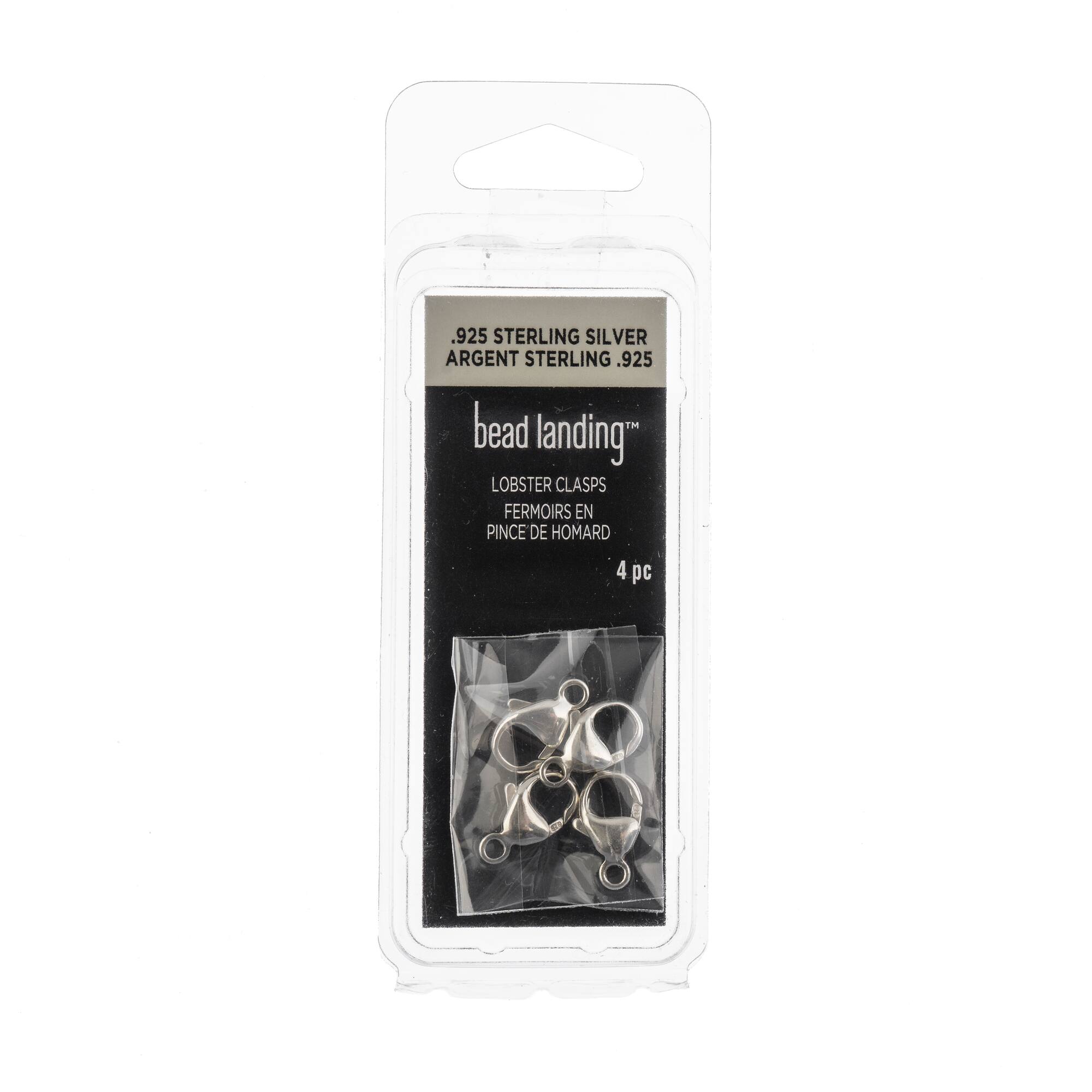 6 Packs: 4 ct. (24 total) Sterling Silver Large Lobster Clasps by Bead Landing™